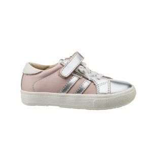 Old Soles New Childrens Pink Silver Leather Sneakers 3.5